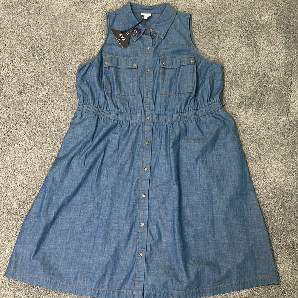 NWT Ava + Viv Denim Dress